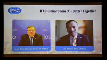 Jean-Paul Servais, de voorzitter van IOSCO en van de FSMA en Lee White