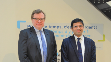 The FSMA’s chairman Jean-Paul Servais and CEO Nikhil Rathi of the UK’s Financial Conduct Authority (FCA) The FSMA’s chairman Jean-Paul Servais and CEO Nikhil Rathi of the UK’s Financial Conduct Authority (FCA)